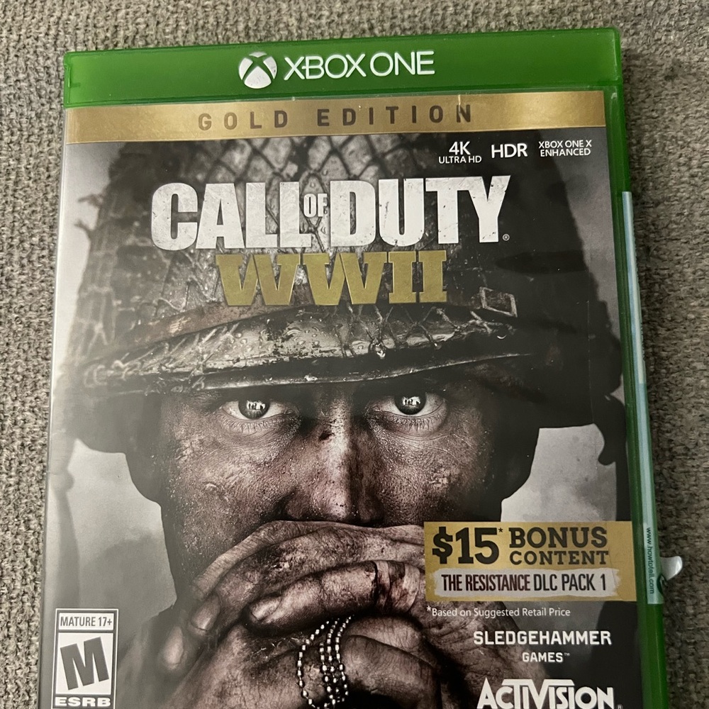 X box on call of duty ww2 video game